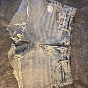 GAP Light Blue Distressed Jean Shorts
